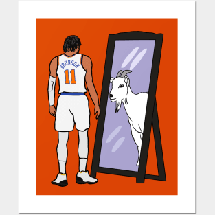 Jalen Brunson Mirror GOAT Posters and Art